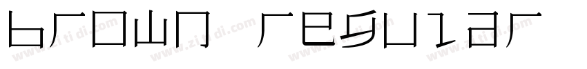 brown regular 常规字体转换